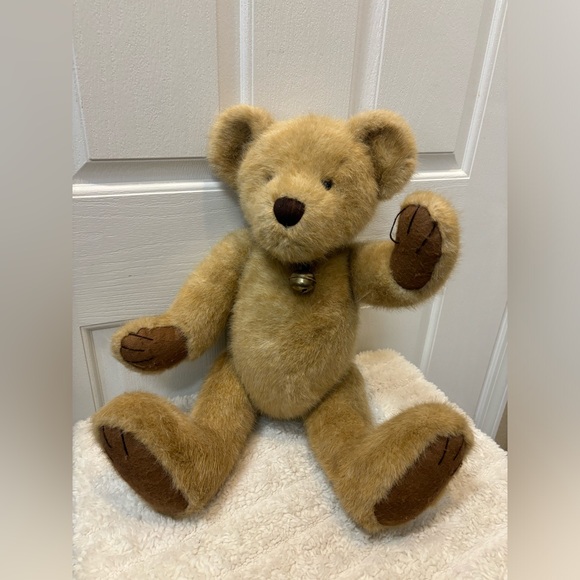 Boyd’s Conjoined Bear Griffin Bearsly 20” With Leather Brass Studded Bell Collar - Picture 2 of 13